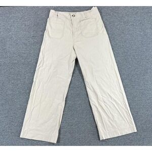 Maeve Anthropologie Pants Womens 33 Beige Colette Wide Leg Twill Stretch